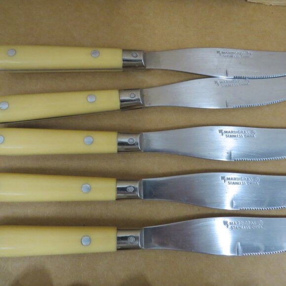 46 Pc Lot Assorted WF Mardi Gras Cream Stainless Flatware-Forks, Spoons & Knives - Picture 2 of 9
